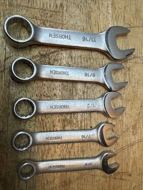 Thorsen 34055 5 Piece Stubby Combination Wrench Set Sae