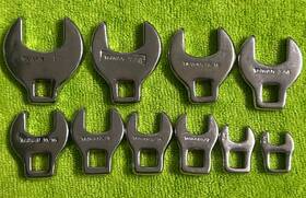 Tools 445015117177 3/8 Inch Crows Foot Wrench Set 10 Pc Sae Crowfoot Inches - 1 Taiwan Nice