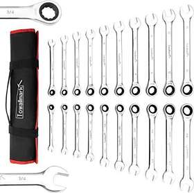 Towallmark 196336243386 20-piece Ratcheting Combination Wrench Set Combo Ratchet Wrenches 72 Te