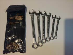 6106 Truecraft Tools 6 Pc. Sae Combination Wrench Set No. Made In Japan Mint