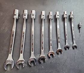 B958r Truecraft Flex Head Socket End Box Vintage Wrench Set Metric Chrome 8pc 12pt Mac Tools