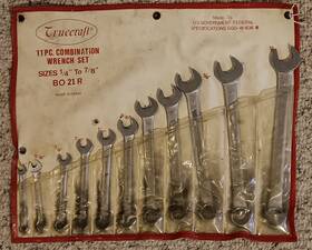 Bo21r Truecraft 11pc Combination Wrench Set 1/4 Inch - 7/8