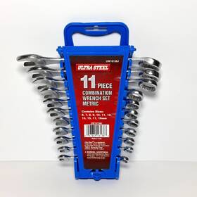 Uw16138j Ultra Steel 11 Piece Combination Wrench Set Metric 6-19mm 1/4-3/4