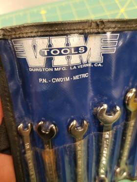 Cw01m Vim Tools Vintage 7-piece Metric Combination Wrench Set Made In Usa