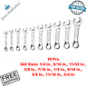 Wcsts-10 Icon Sae Stubby Combination Wrench Set Offset Point Box End
