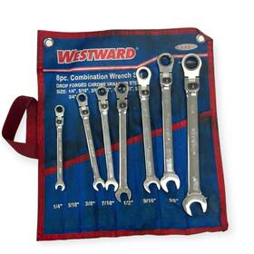 4jmc4 Westward 7 Pcs Sae Flex Head Ratcheting Combination Wrench Set