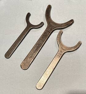 34-121 Williams & Armstrong Vtg And Face Pin Spanner Wrenches 2-3/4 Inch 3-1/2 4-1/2 Machinist