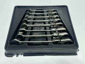 Ws1168rcf Williams 8pc Sae 5/16-3/4 Inch Reversible Ratcheting Flex Head Wrench Set With Tray
