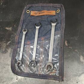 Wright Tool 076799007438 743 Flare Nut Wrench Set 3 Piece