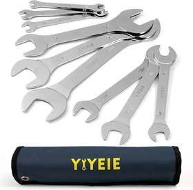 Yiyeie 705353390470 Super-thin Open End Wrench Set 9-piece Sae 1/4 Inch To 1-1/16 Chrome Vana