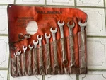 Vintage Palmera 11PC Combination Wrench Set Roll 3/8 To Inch. Fixed Price $74.50.