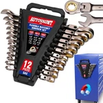 12PCS Ratcheting Wrench Set Flexible Head 1/4"-7/8" Sae Spanner Tool Combination. Fixed Price $59.99.