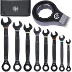 Klein Tools 69408MG Ratcheting Combination Wrench Set, Metric, Black. Fixed Price $113.57.