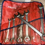Vintage Proto Flared Nut Wrench 6 Piece Set Standard With Tool Roll 2404. Fixed Price $69.97.