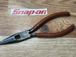 Snap-on Tools 196CP Needle Nose Pliers With Cutters Red Grips Usa. Fixed Price $28.95.