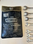Vintage Sears Craftsman -v- Sae Ign 8 Pc Open End Wrench Set 9-4306 7 Original. Fixed Price $6.99.