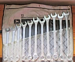 Vintage John Deere TY19923 Metric 11 Pc Combination Wrench Set. Fixed Price $295.00.