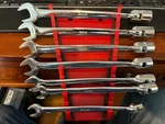 Vintage Snap-on FHO607 7-PC. Sae 12 Pt. Flex Head Socket / Open End Wrenches. Fixed Price $299.95.