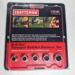 Sears Craftsman Usa 52160 Bolt-out Damaged Bolt/nut Remover Extractor Set. Fixed Price $19.95.