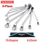 Duratech Offset Box Wrench Set, Metric, 9-PIECE, 6-23MM, 75-DEGREE, Cr-v Steel. Fixed Price $38.47.