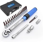 Gunpla 1/4" Drive Torque Wrench Set 21-PIECES Click Dual-direction Adjustablenew. Fixed Price $35.00.
