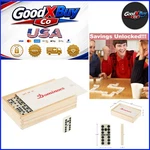 Trademark Games 55 Piece Double Nine Domino Set With Wood Case Light Brown. Fixed Price $40.13.