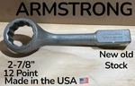 Armstrong 33-092 Striking Wrench 45 Degree Offset 12 Point 2-7/8" Usa Made Nos. Fixed Price $84.99.