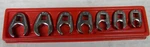 Snap-on Drive 7PC Sae 6PT Flare Nut Crowfoot Wrench Set 3/8"-3/4" #207SFRH. Fixed Price $125.00.