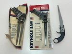 Nos 3PC Great Neck Keyhole Hack Saw Lot, Pistol Grip Grey Metal Handle New. Fixed Price $39.99.