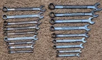 Craftsman Sae & Metric Combination Wrench Set Of 18 Pieces Usa -vv-. Fixed Price $40.00.