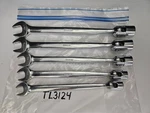 Snap #fho Series 5 Pc Sae Pt Flex Head Combination Wrench Set (TL3124). Fixed Price $149.95.