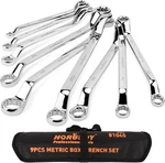 Horusdy 9-PIECES Metric Offset Box Wrench With 6-24MM, Silver. Fixed Price $40.17.