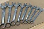 Snap 8PC Sae Short Combination Wrench Set 1" Thru 9/16 Oex 12 Point. Fixed Price $125.00.