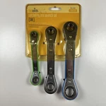 Toolworks Ratcheting Box Wrench Set Of 3 - 12 Point Double End Carbon Steel, Sae. Fixed Price $9.99.