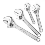 Workpro 4PC Adjustable Wrench Set Forged Heat Treated Chrome-plated 6" 8"10"&12". Fixed Price $24.99.
