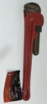 Pipe Wrench Task Force 14" Heavy Duty Tool Red Handle Cast Iron 350MM. Fixed Price $5.14.
