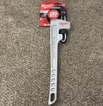 Milwaukee 48-22-7218 In. Aluminum Pipe Wrench New. Fixed Price $75.00.