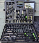 Pittsburgh 225 Piece Mechanics Tool Set - 62664 Sae & Metric 1/4 3/8 1/2 Drive. Fixed Price $188.00.