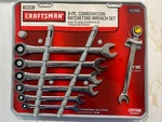 Craftsman Piece Combination Ratcheting Wrench Set Metric 8-17MM. Fixed Price $74.00.