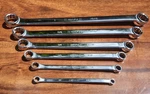 Vintage =husky= Usa Polished Chrome Sae Double Box Combination Wrench Set Of 6. Fixed Price $79.00.