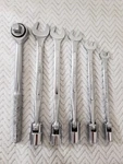 Omaha Industrial Tool 5PC Chrome Open End Flex Socket Wrench Set & 1/2" Ratchet. Fixed Price $19.99.