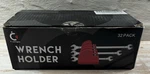 32PC Magnetic Wrench Organizer, Customizable Holder, Red. Fixed Price $19.99.