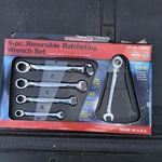 Sears Craftsman Usa Nos 5PC Reversible Ratcheting Wrench Set 42408 Sae 5/16-9/16. Fixed Price $159.00.