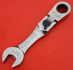 Nos Craftsman Usa 42486 7/16" Locking Flex Head Ratcheting Stubby Wrench. Fixed Price $54.00.