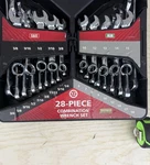 Husky 28-PIECE Combination Wrench Set Sae & Metric W/ Storage Case. Fixed Price $38.93.