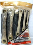 Vtg Craftsman 943680 5PC Double Box End Ratchet Wrench Set W/ Speeder Discs Usa. Fixed Price $44.95.