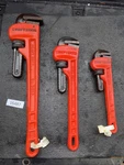 3PC Sears Craftsman Usa Ugly Nos Pipe Wrench Lot 10/14/18 Orange 51653 51652. Fixed Price $129.00.