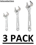Kobalt 3 Piece Chrome Adjustable Wrench Set New 6, 8, & 10 Inch Extra Wide Jaw. Fixed Price $34.05.