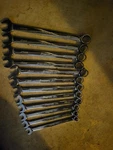 Snap-on Metric Combination Wrench Set 11MM-22MM 12PC Polished Steel. Fixed Price $280.00.