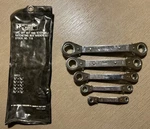 Pittsburgh Forge 5PC Offset Box End Reversible Ratcheting Wrench 1/4 To 7/8. Fixed Price $14.00.